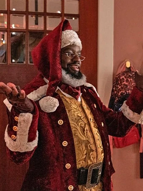 Lil Rel Howery Dashing Through The Snow Velvet Coat