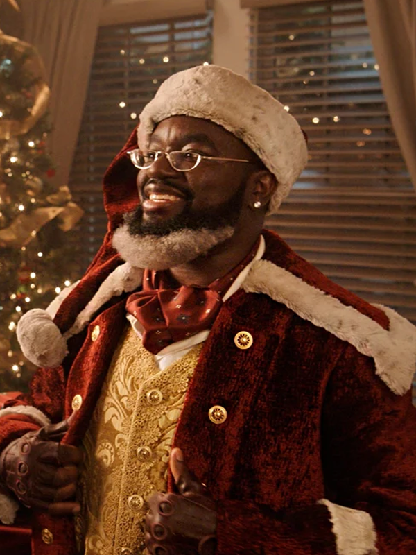 Lil Rel Howery Dashing Through The Snow Velvet Coat