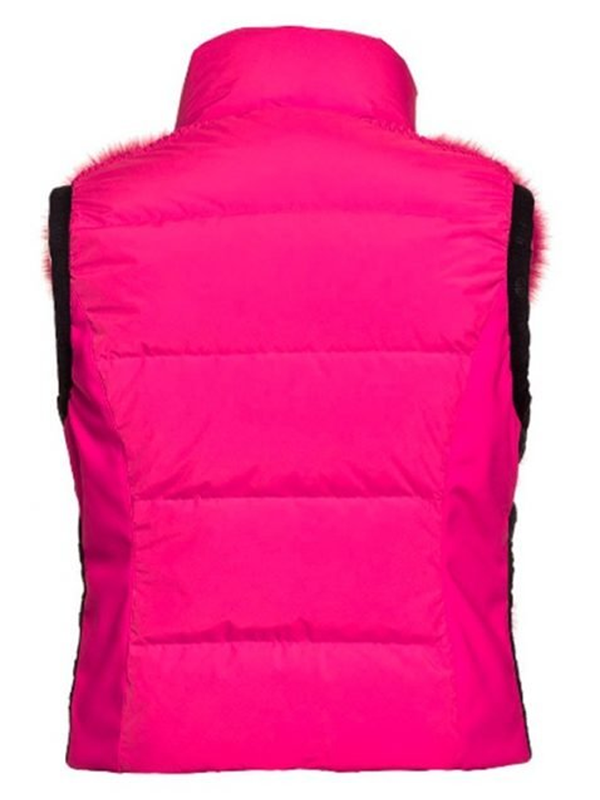 Lindsay Lohan Falling For Christmas Pink Fur Vest