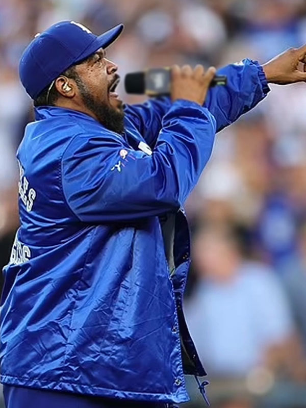Los Angeles Dodgers Ice Cube Blue Satin Jacket