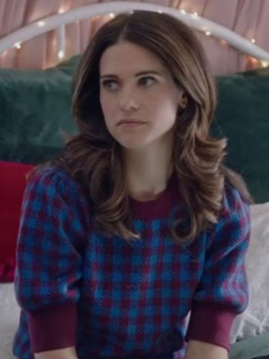 Lyndsy Fonseca Where Are You, Christmas Blue Sweater