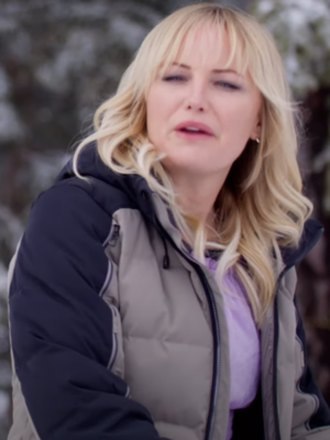 Malin Akerman The Christmas Classic Hooded Puffer Jacket