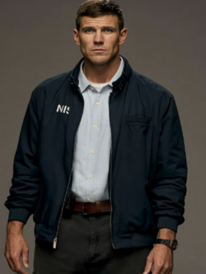 NCIS: Origins Austin Stowell Black Bomber Jacket