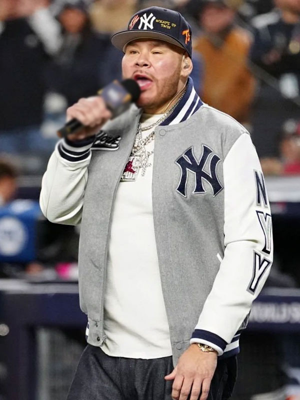 New York Yankees Fat Joe Wool and Leather Varsity Jacket