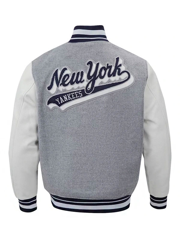 New York Yankees Fat Joe Wool and Leather Varsity Jacket