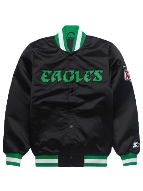 NFL HOMAGE X Starter Eagles Blackout Stain Jacket