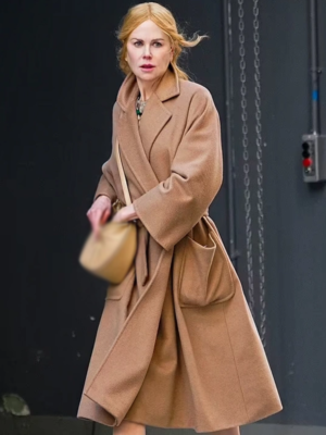 Nicole Kidman Babygirl Brown Wool Long Coat