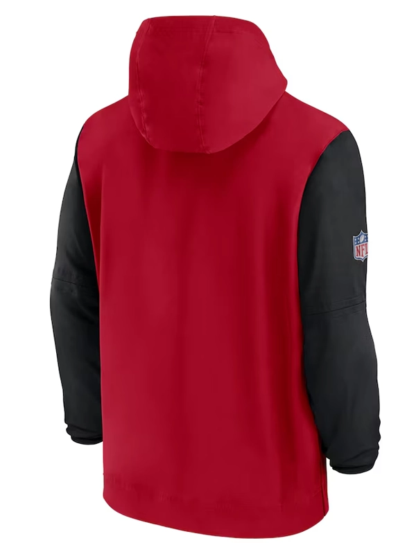 Nike San Francisco 49ers Sideline Pre-Game Red Black Hoodie
