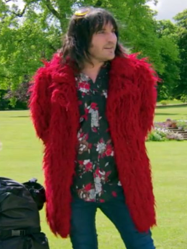 Noel Fielding The Great British Bake Off Red Fur Coat
