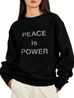 Peace Is Power Oversized Crewneck Sweatshirt