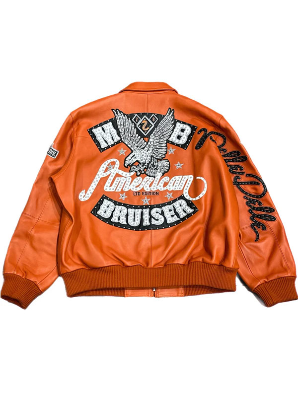 Pelle Pelle American Bruiser Leather Varsity Bomber Jacket