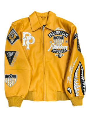 Pelle Pelle American Bruiser Leather Varsity Bomber Jacket