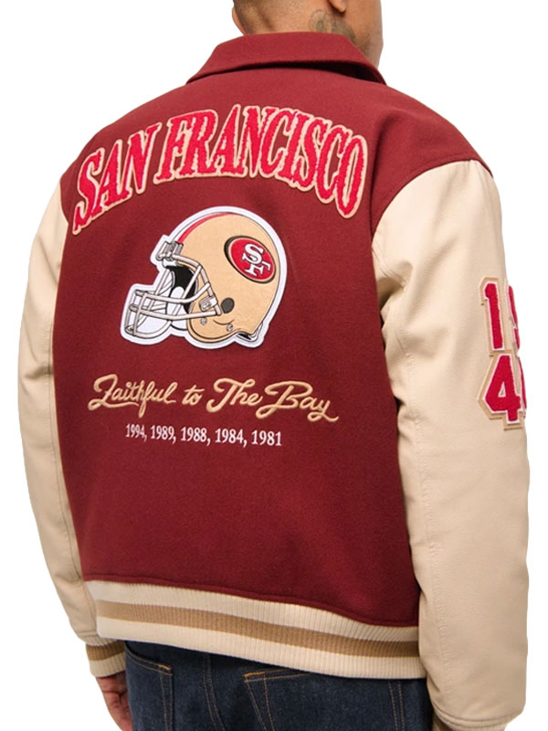 San Francisco 49ers Abercrombie Varsity Bomber Jacket