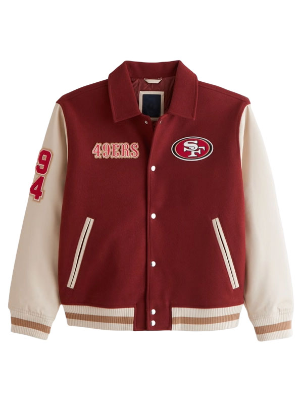 San Francisco 49ers Abercrombie Varsity Bomber Jacket