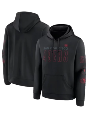 San Francisco 49ers Blackout Fleece Pullover Hoodie