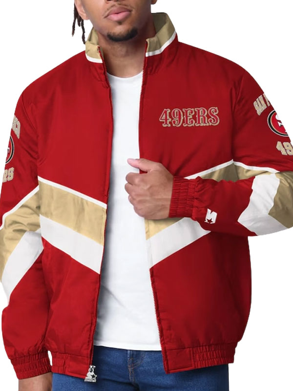 San Francisco 49ers Starter Captain Satin Varsity Jacket