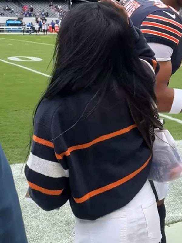 Simone Biles Chicago Bears Blue Sweater