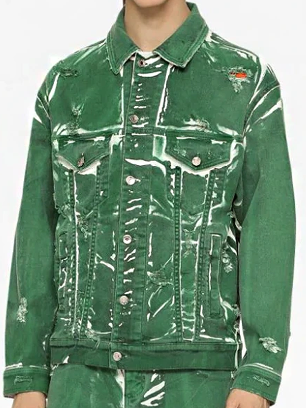 SNF Joe Burrows Distressed Denim Jacket