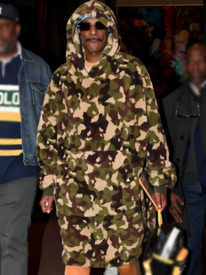 Snoop Dogg Camouflage Blanket Fleece Pullover Hoodie