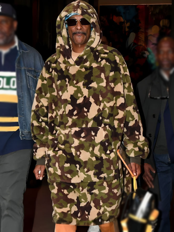 Snoop Dogg Camouflage Blanket Fleece Pullover Hoodie