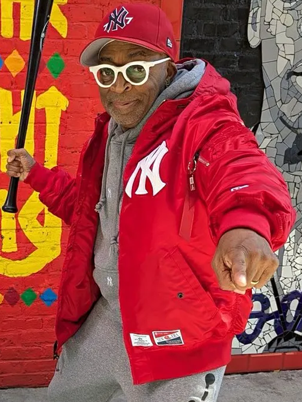 Spike Lee New York Yankees Red Bomber Hooded Jacket