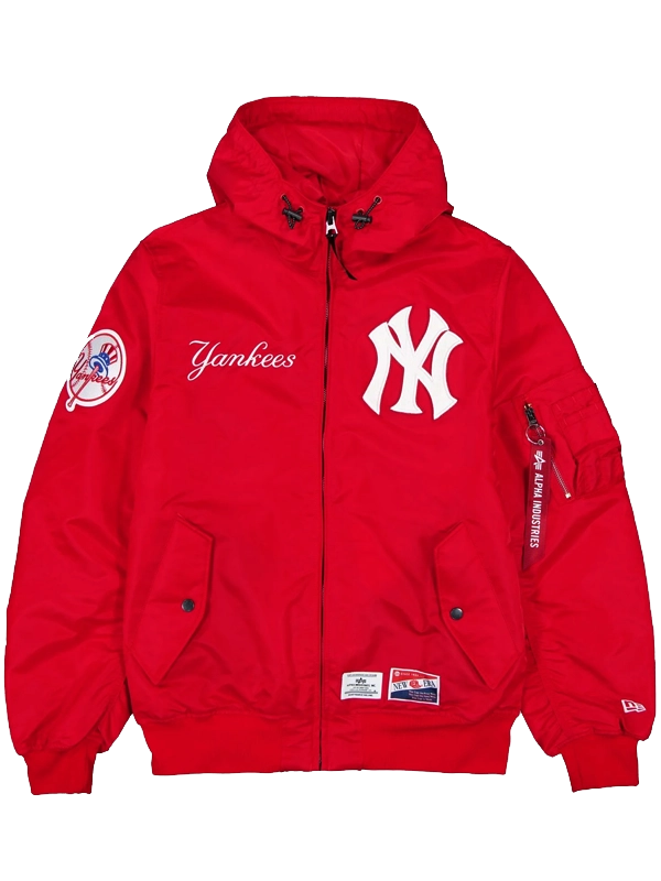 Spike Lee New York Yankees Red Bomber Hooded Jacket