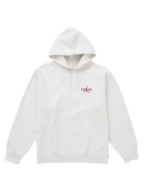 Supreme Jordan White Oversized Pullover Hoodie