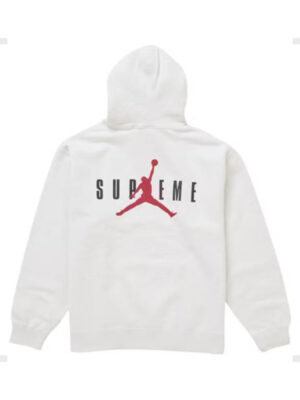 Supreme Jordan White Oversized Pullover Hoodie
