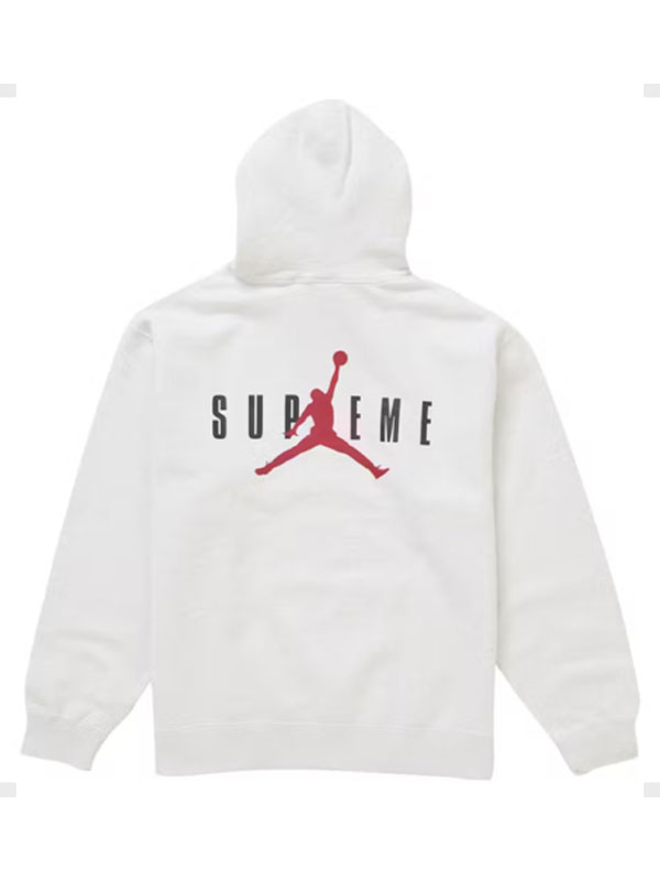 Supreme Jordan White Oversized Pullover Hoodie