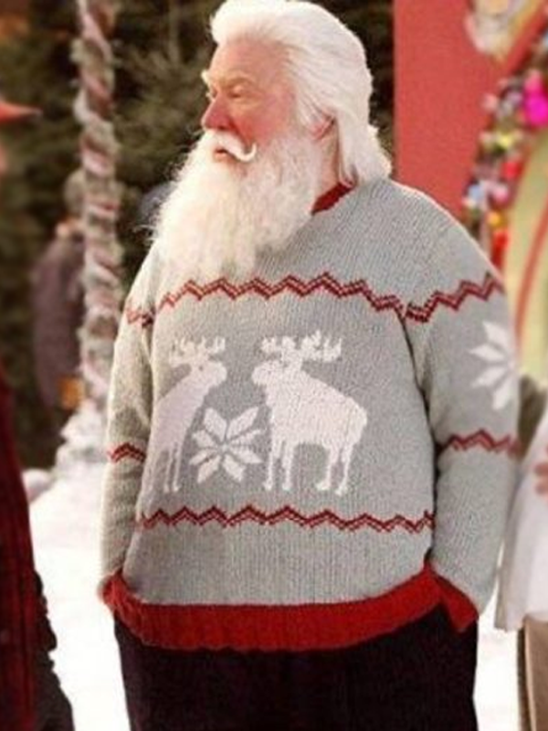 Tim Allen The Santa Clauses Christmas Grey Sweater