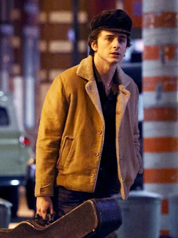 Timothée Chalamet A Complete Unknown Shearling Jacket