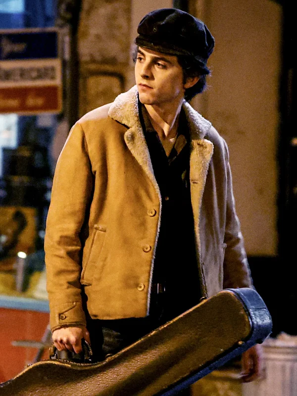 Timothée Chalamet A Complete Unknown Shearling Jacket