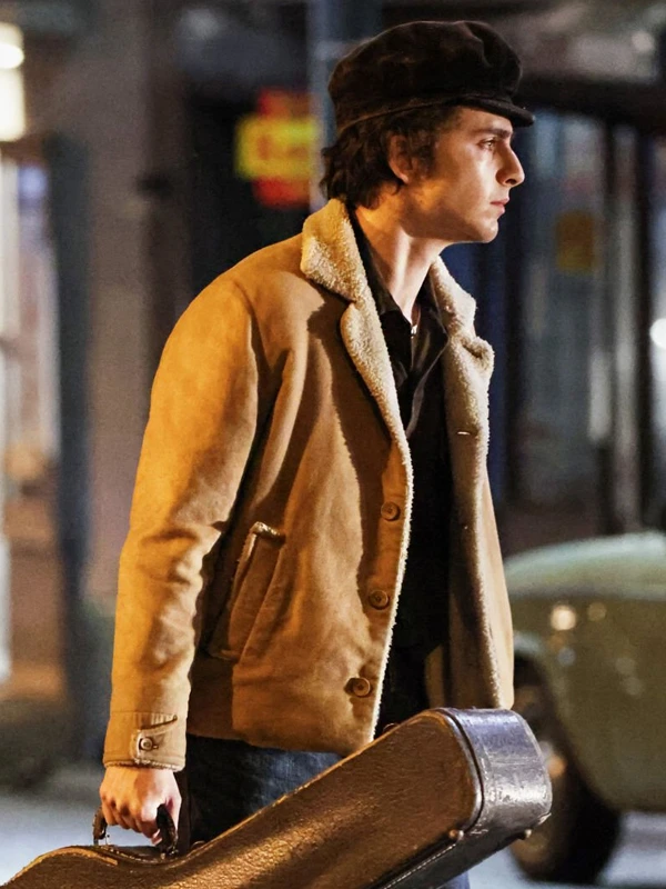 Timothée Chalamet A Complete Unknown Shearling Jacket