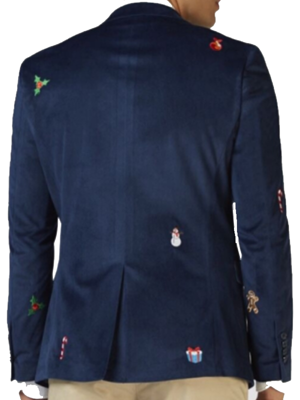 Tuxedo Christmas Velvet Oversized Blazer