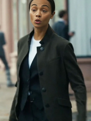 Zoe Saldana Lioness S2 Green Suiting Blazer