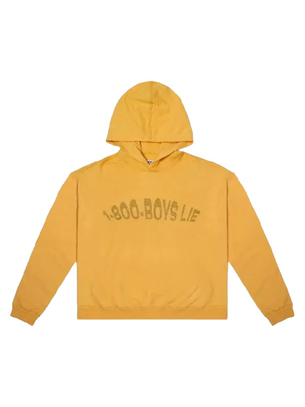 1-800-Boys-Lie Yellow Pullover Hoodie