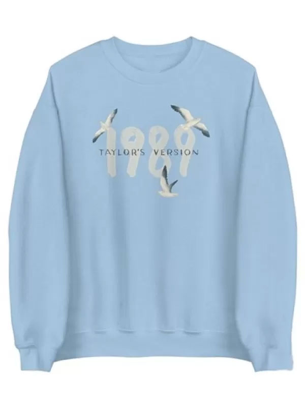 1989 Taylor’s Version Seagull Fleece Blue Sweatshirt