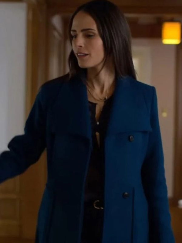 2024 Cellar Door Jordana Brewster Blue Wool Coat