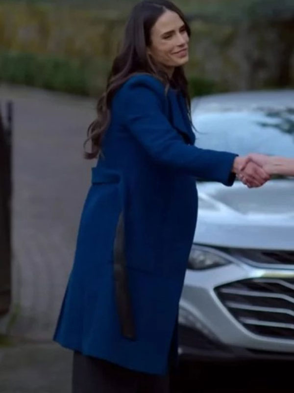 2024 Cellar Door Jordana Brewster Blue Wool Coat