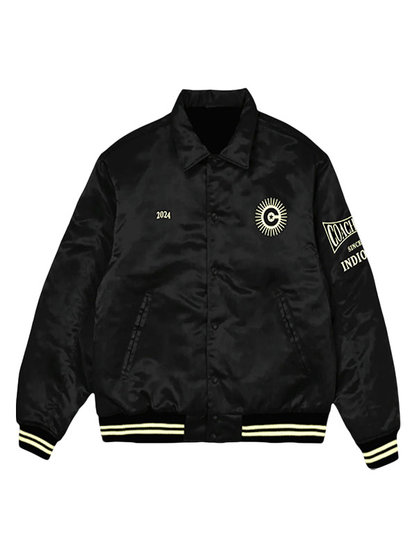 2024 Coachella Varsity Black Bomber Jacket