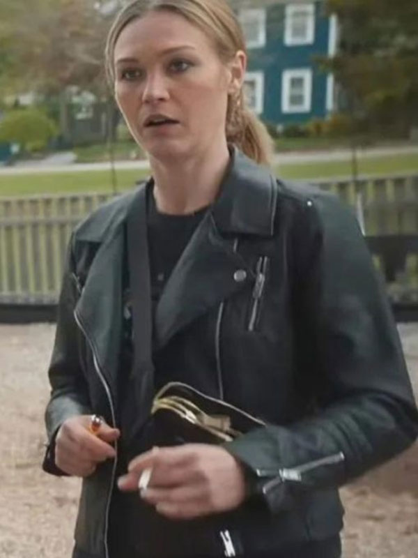 2024 Julia Stiles Chosen Family Black Biker Leather Jacket