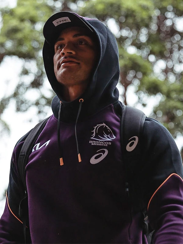 2024 NRL Brisbane Broncos Team Purple Pullover Hoodie