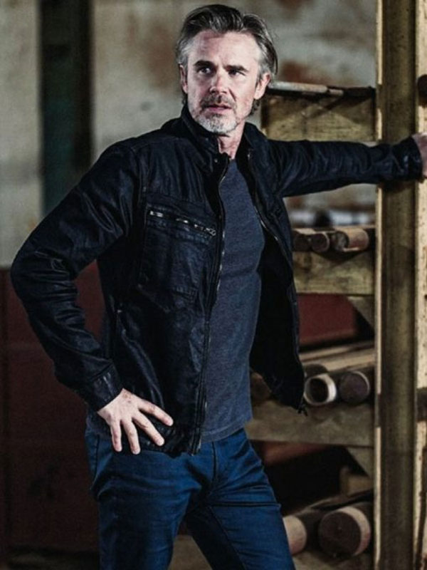 2024 Sam Trammell 72 Hours Black Leather Jacket