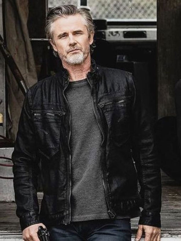 2024 Sam Trammell 72 Hours Black Leather Jacket