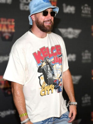 2024 Travis Kelce Jam White T-Shirt
