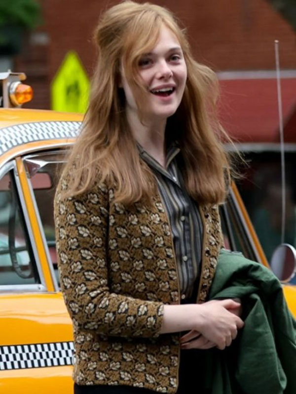 A Complete Unknown Elle Fanning Brown Jacket