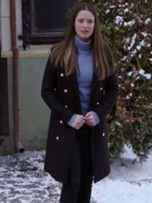 A Royal Winter Merritt Patterson Black Wool Coat