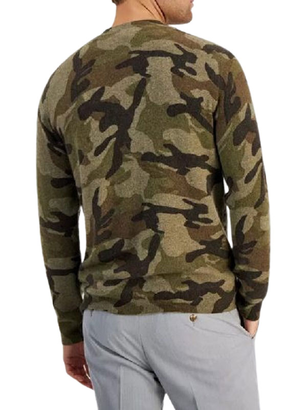 Access Hollywood Scott Evans Camo Print Cardigan