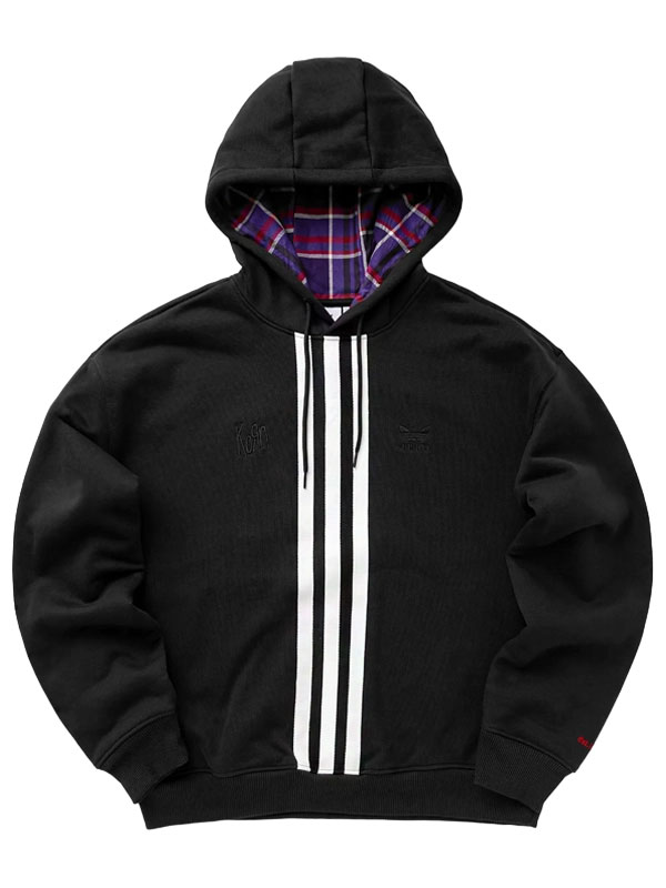 Adidas KoRn Logo Black Fleece Pullover Hoodie