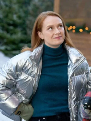 Alex Paxton-Beesley Our Christmas Mural Silver Puffer Jacket